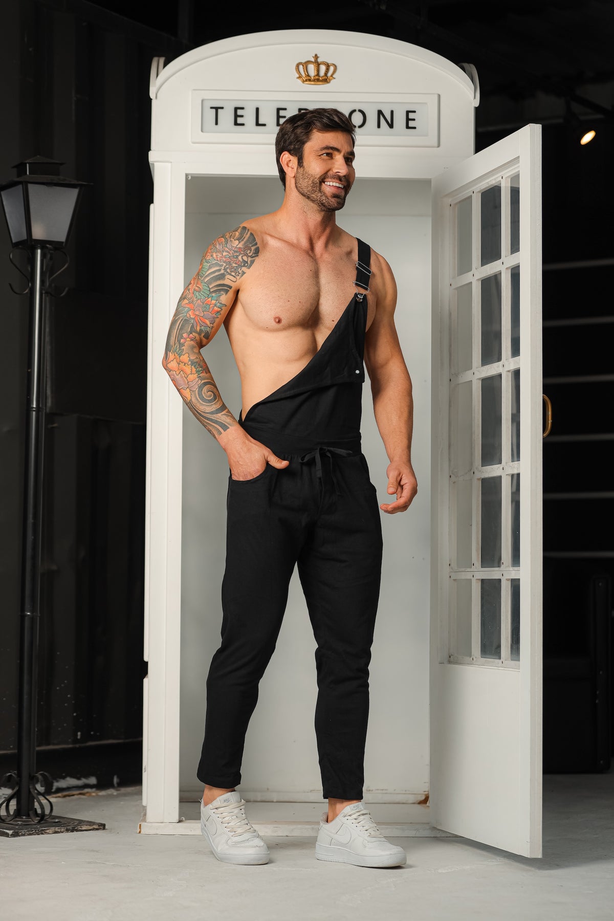 Jardineira Masculina Longa em Malha