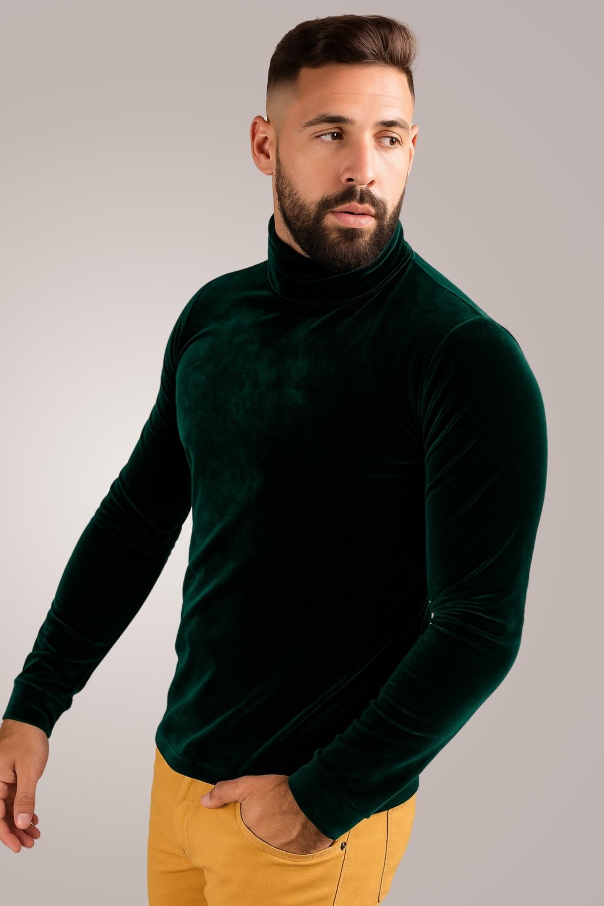 Blusa Masculina Cacharrel em Veludo Verde