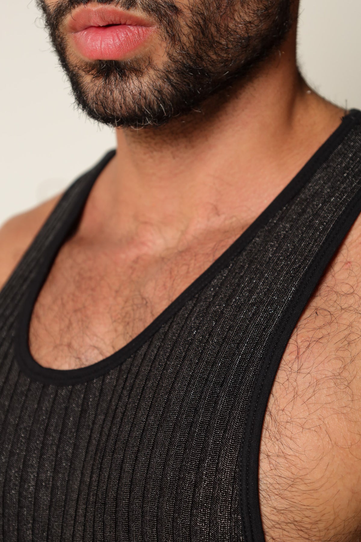 Regata Masculina Canelada Brilhosa