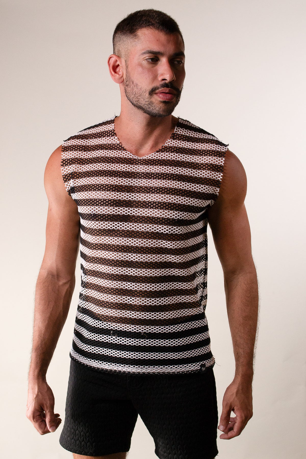 Regata Masculina Machão em Arrastão Listrado