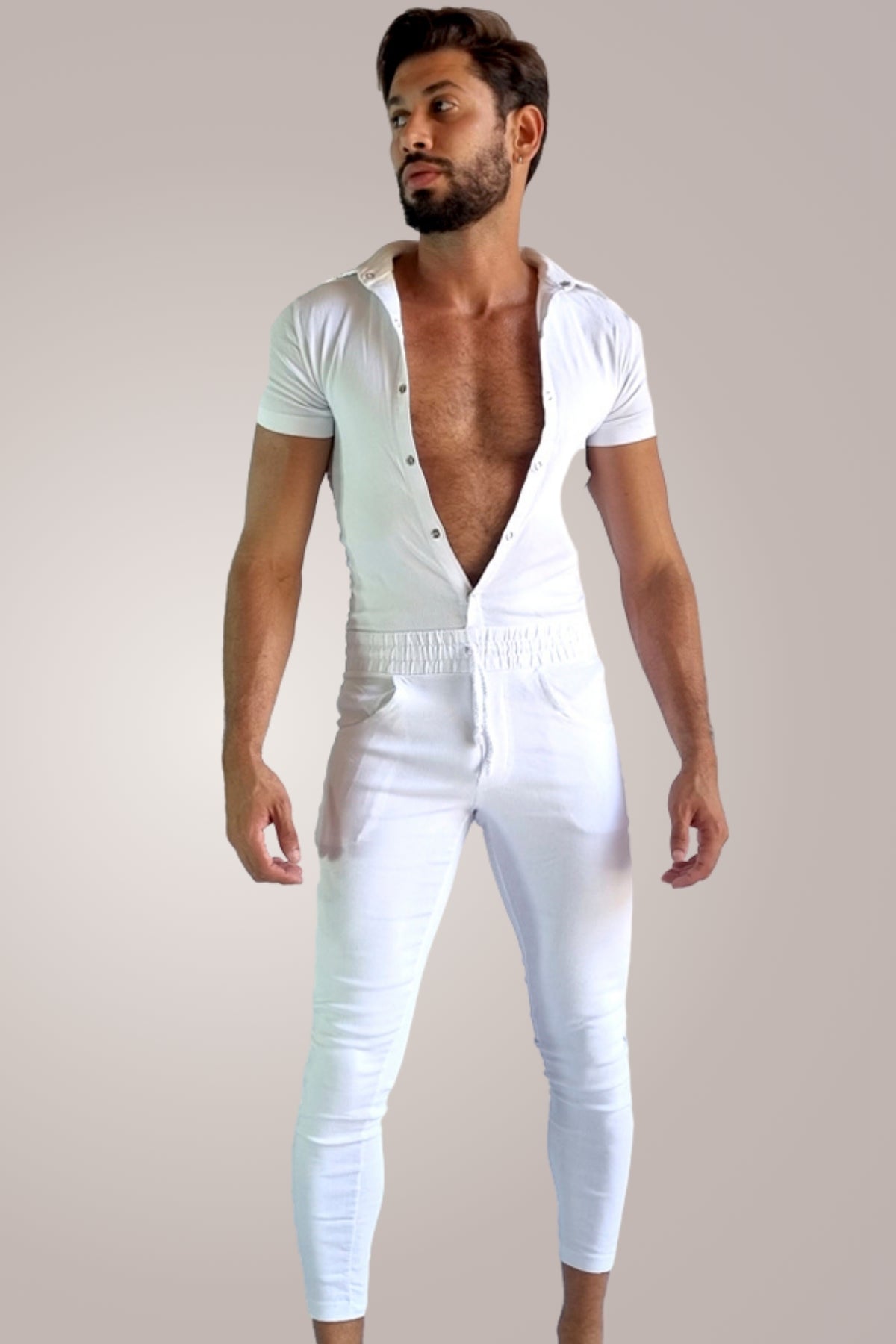 Macacão Masculino em Bengaline Branco