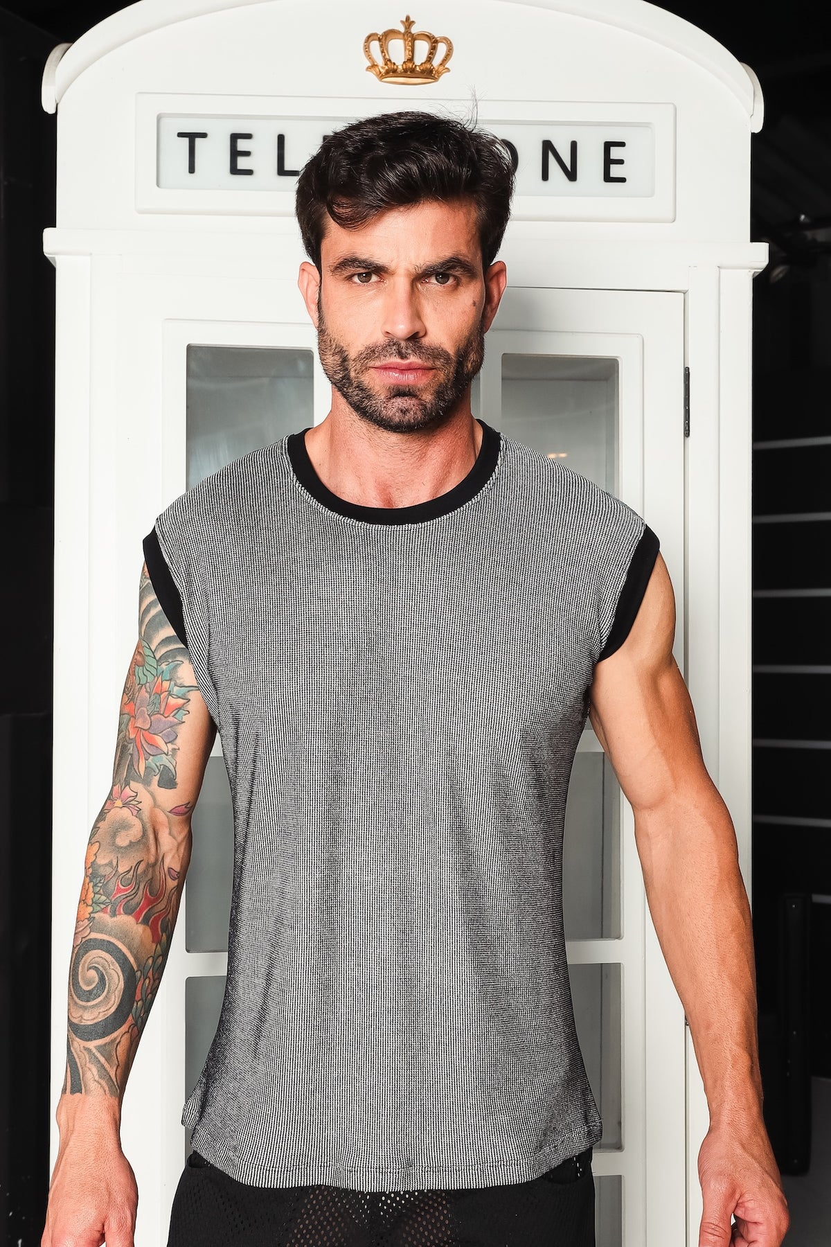 Regata Masculina Machão em Tricô Lurex