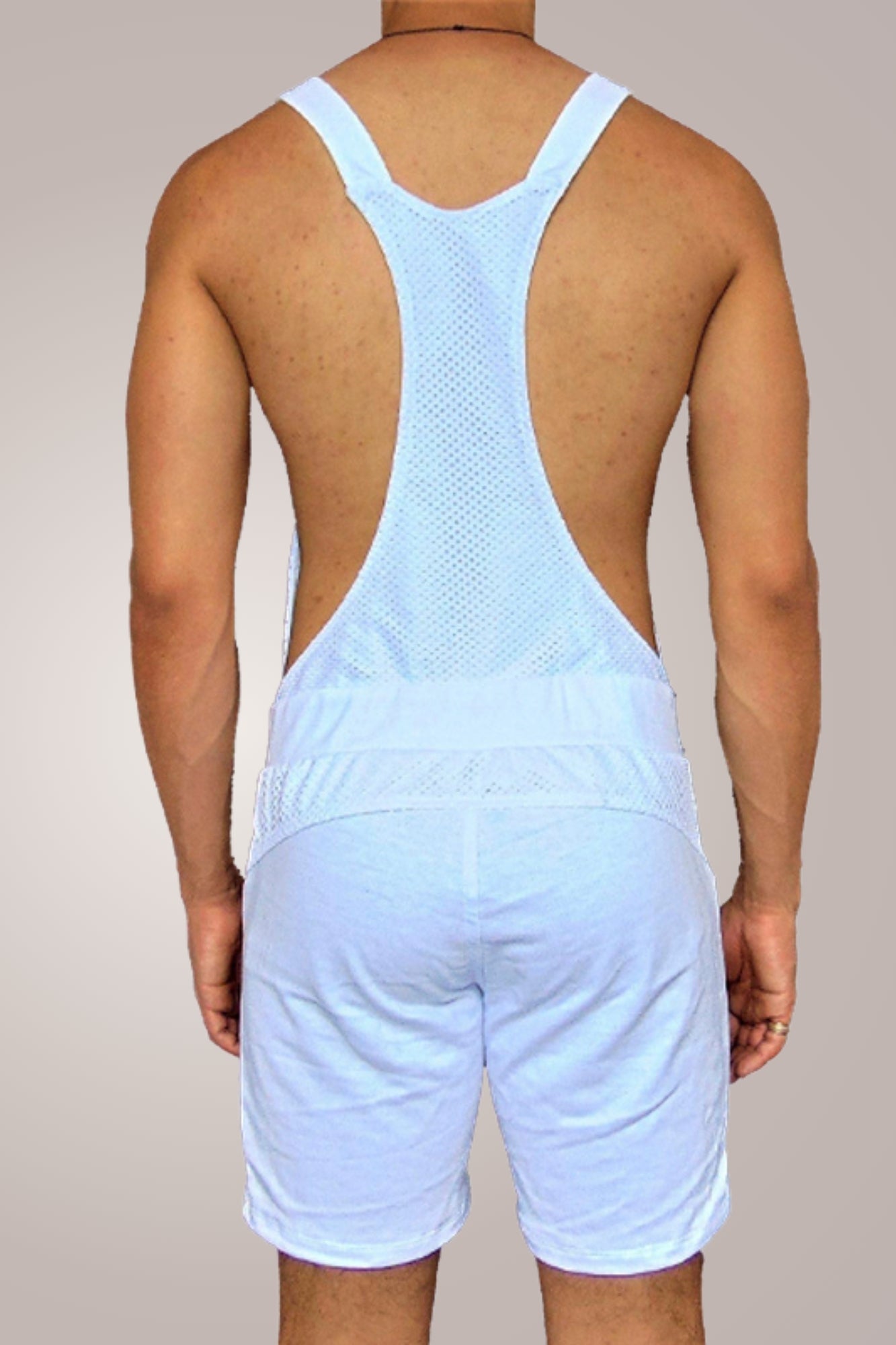 Macaquinho Jardineira Masculino Branco