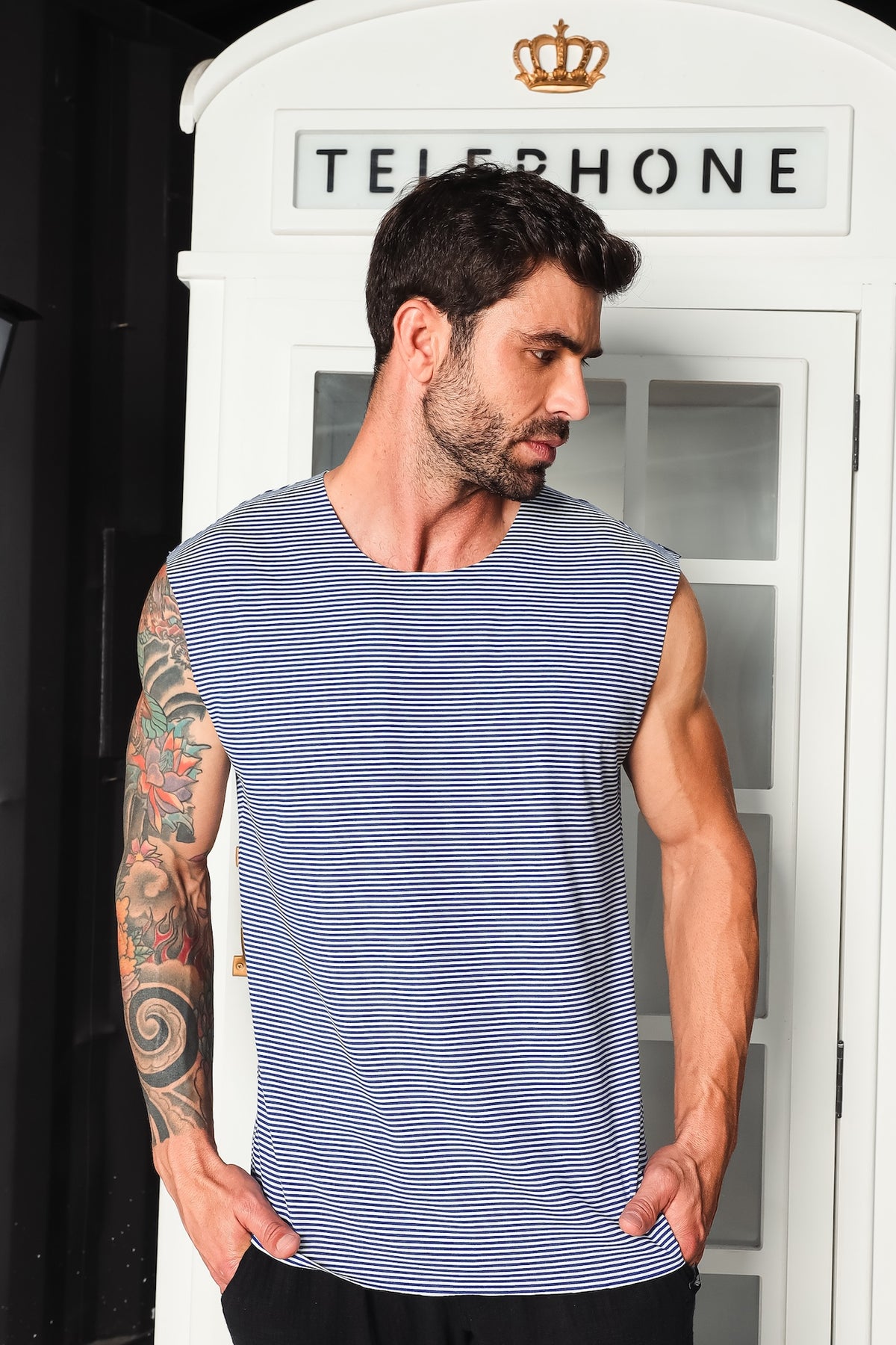 Regata Machão Viscolycra Listrada