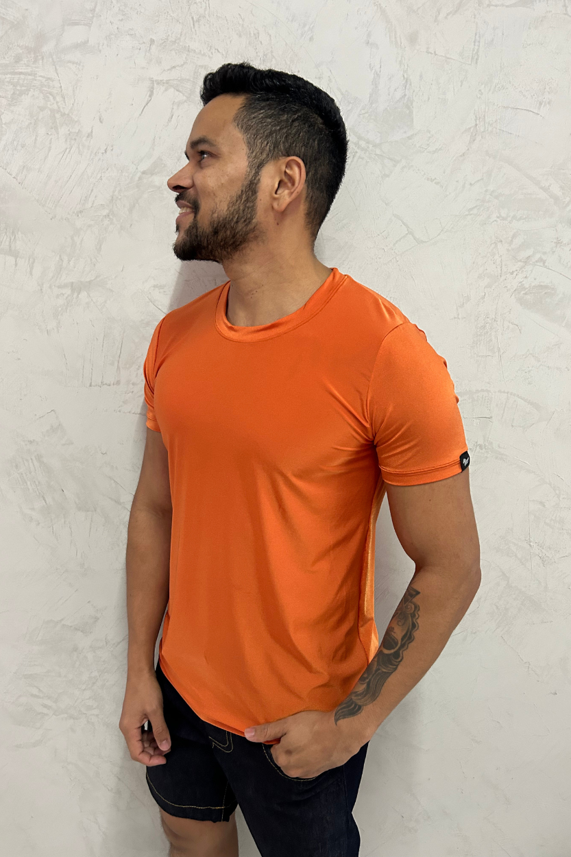 Camiseta Masculina Dry Fit Laranja