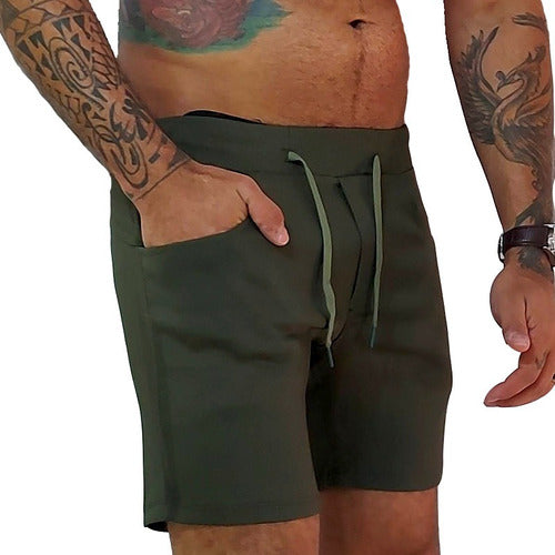 Short Masculino em Bengaline Verde