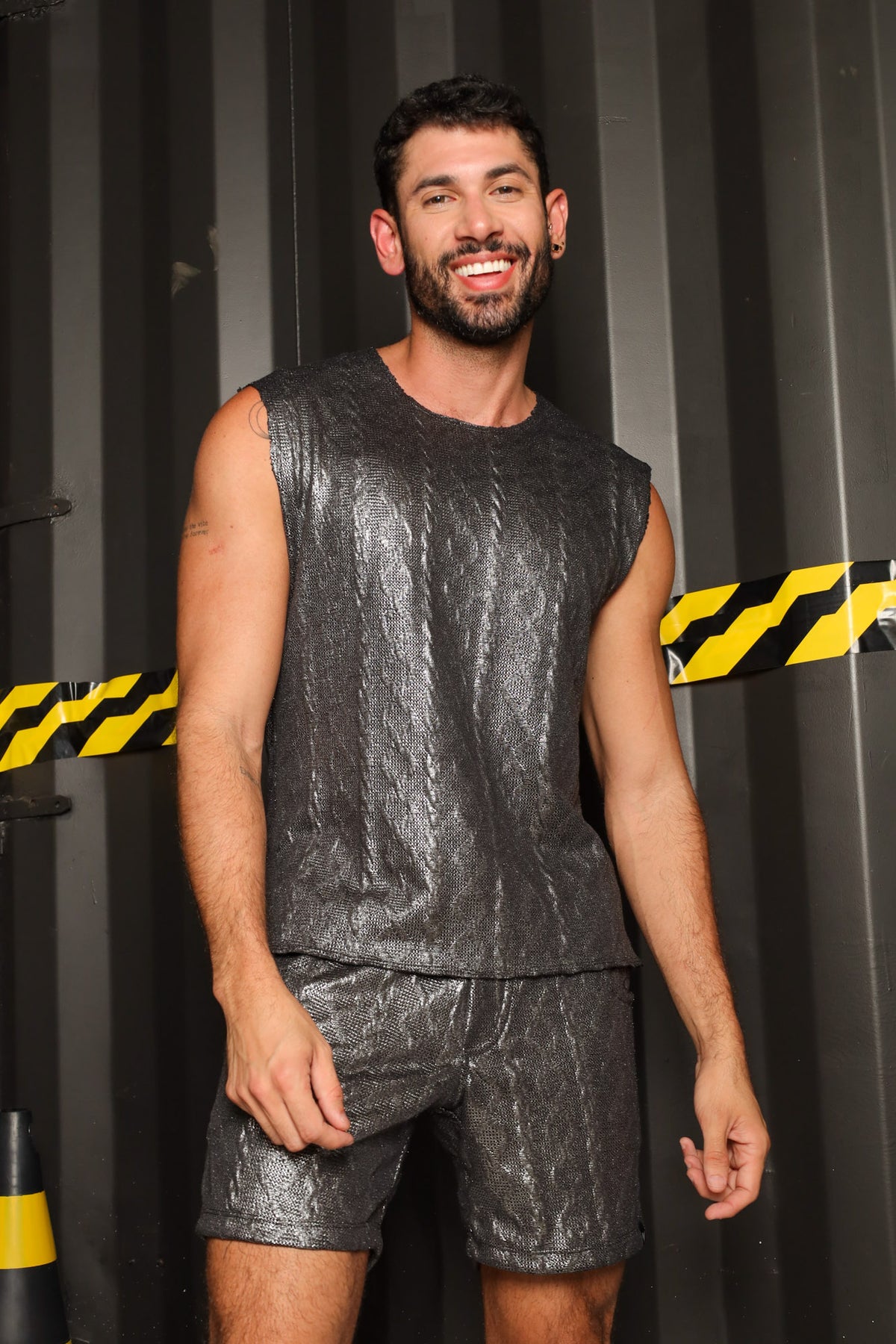 Conjunto Masculino em Tricô Resinado