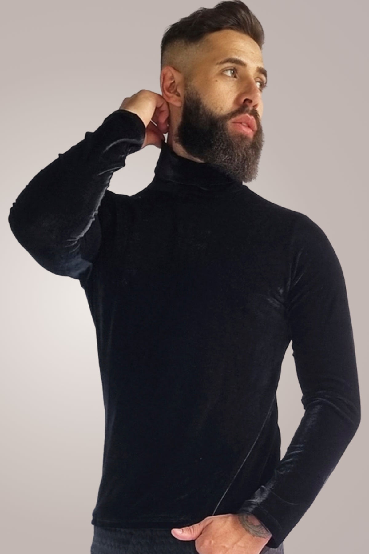 Blusa Masculina Cacharrel em Veludo Preto