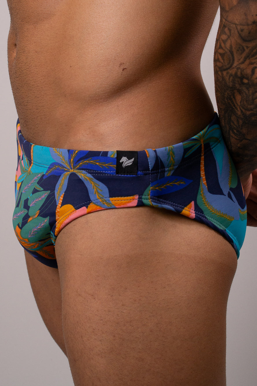 Sunga Super Slim Estampada Azul