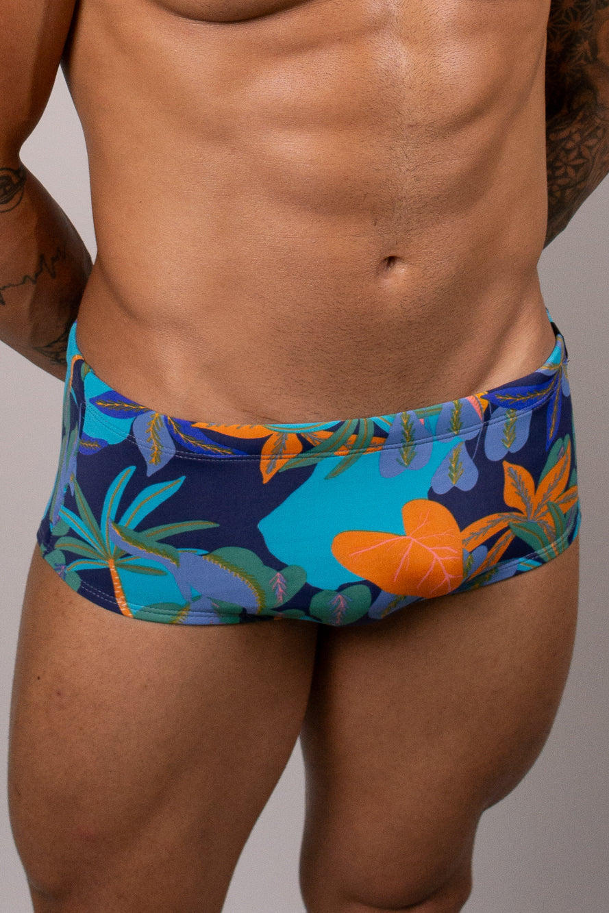 Sunga Clássica/Boxer Estampada Azul