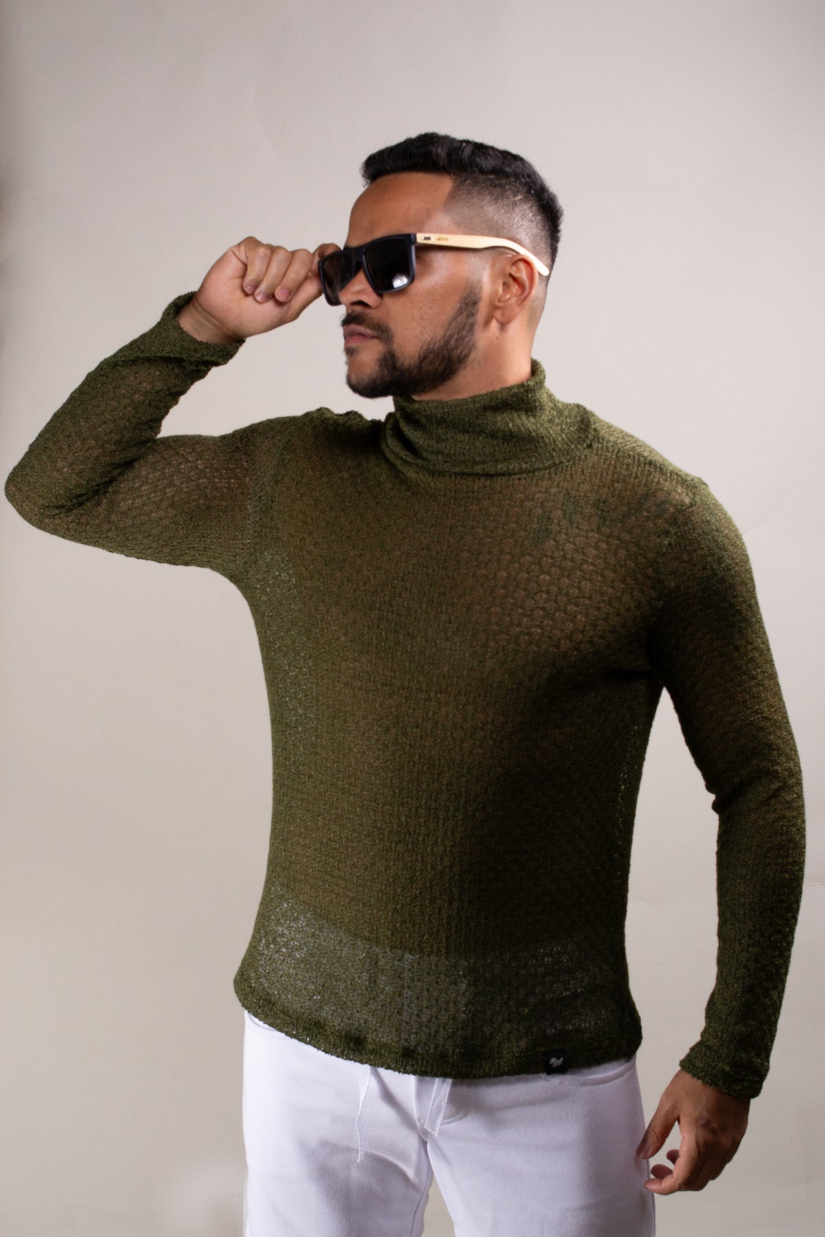 Blusa Masculina Cacharrel Tricô de Lã Verde