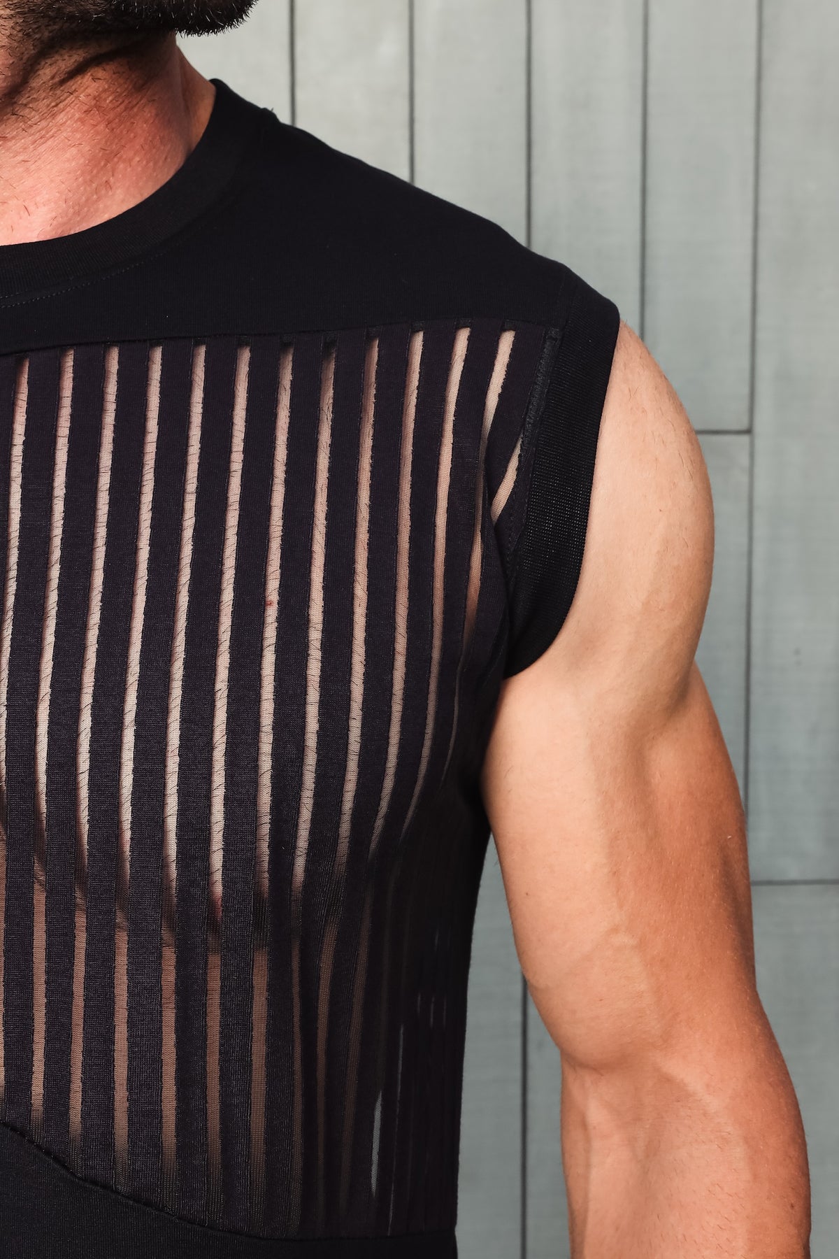 Regata Masculina Machão Viscolycra com Detalhe Devorê