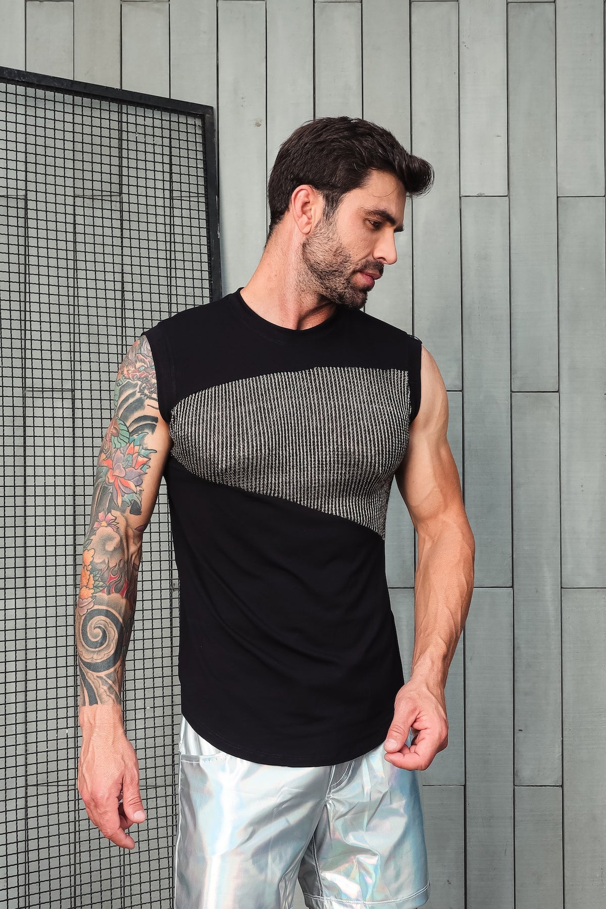 Regata Machao Viscolycra com Detalhe em Malha Tricô