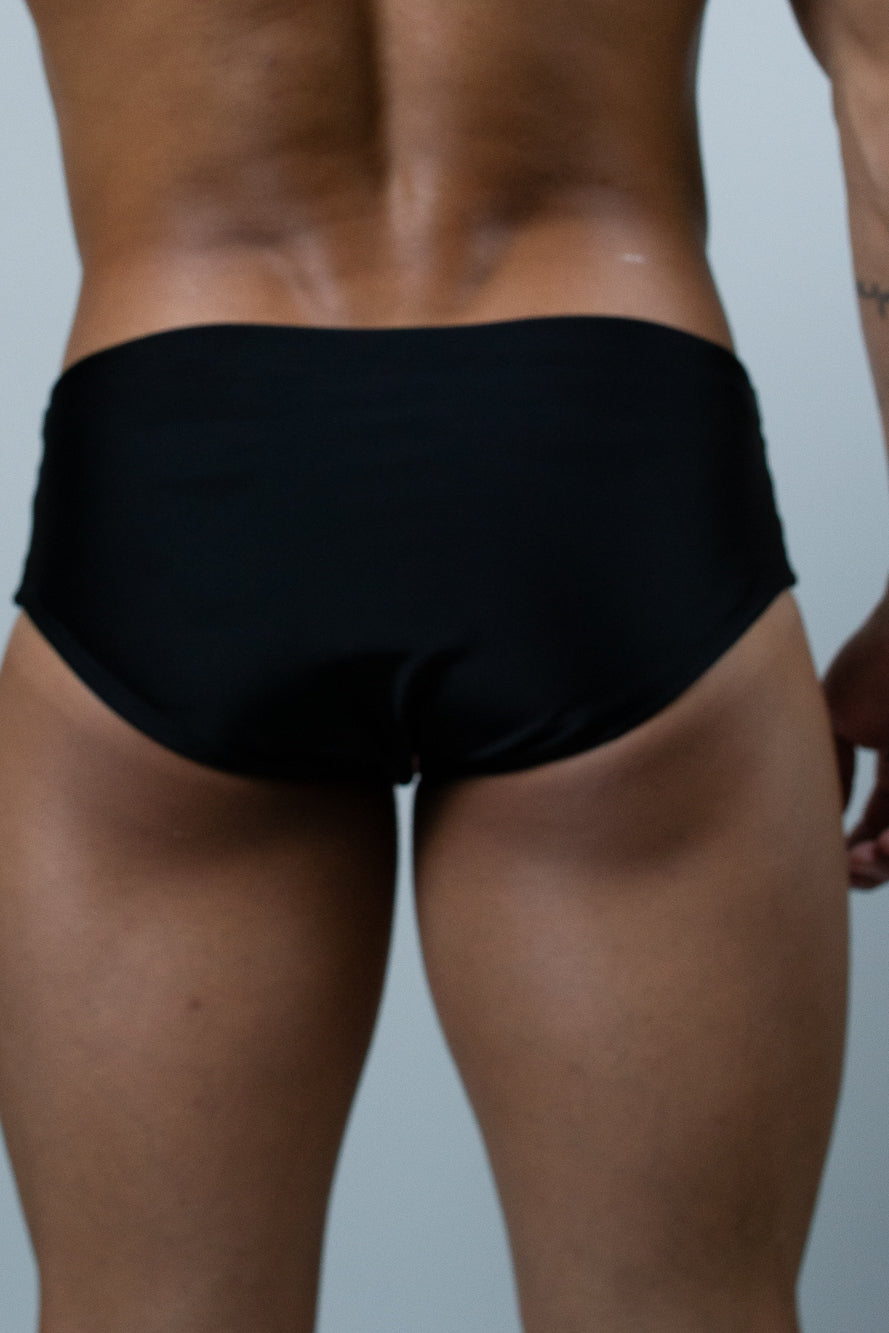 Sunga Slim Neon Laranja Com Preto