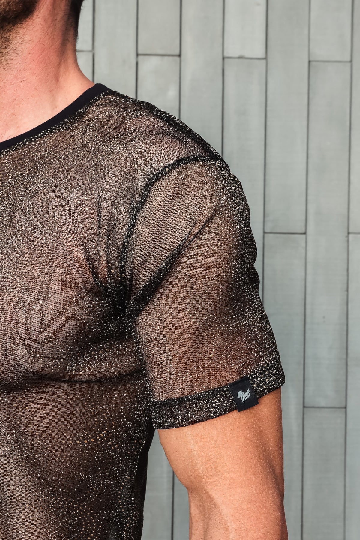 Camiseta Masculina Malha Devore Resinada