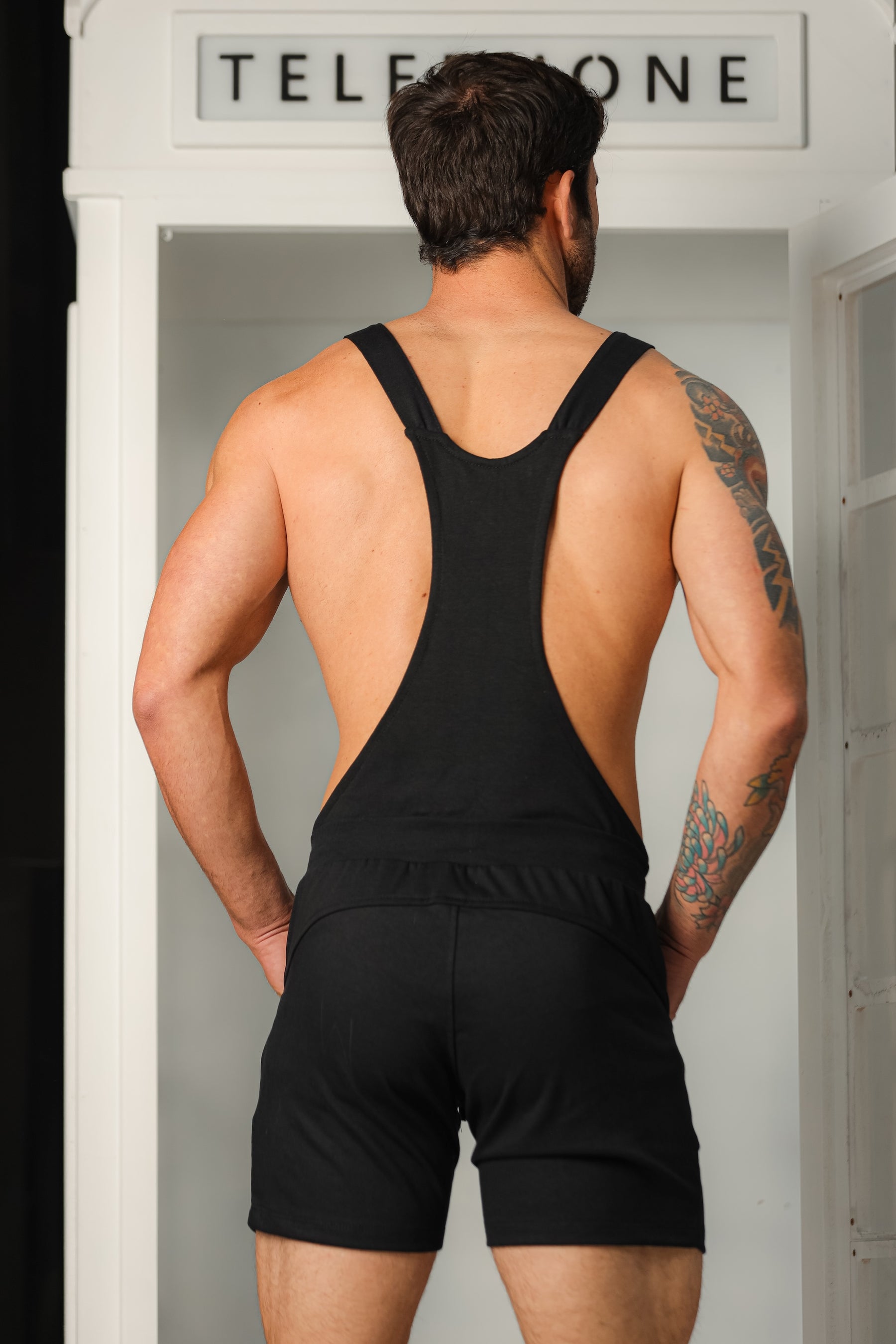 Jardineira Masculina Curta em Malha