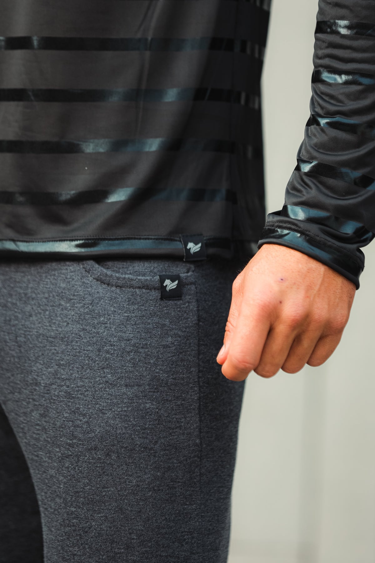 Camiseta Masculina Manga Longa Malha Listra Brilho