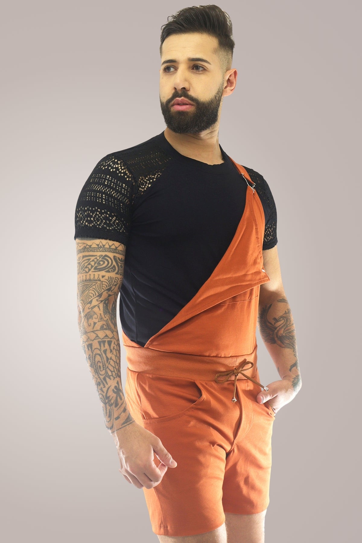 Macaquinho Jardineira Masculino Telha