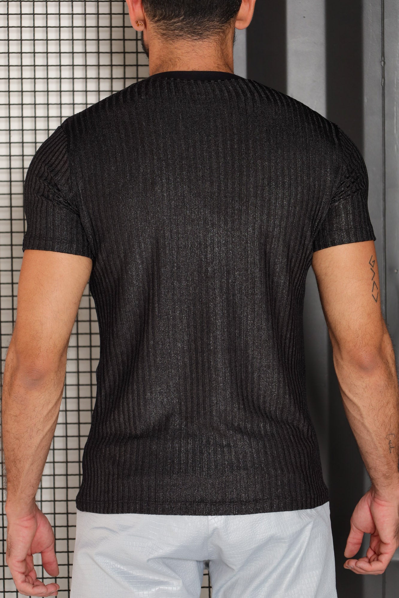 Camiseta Masculina Canelada Brilhosa
