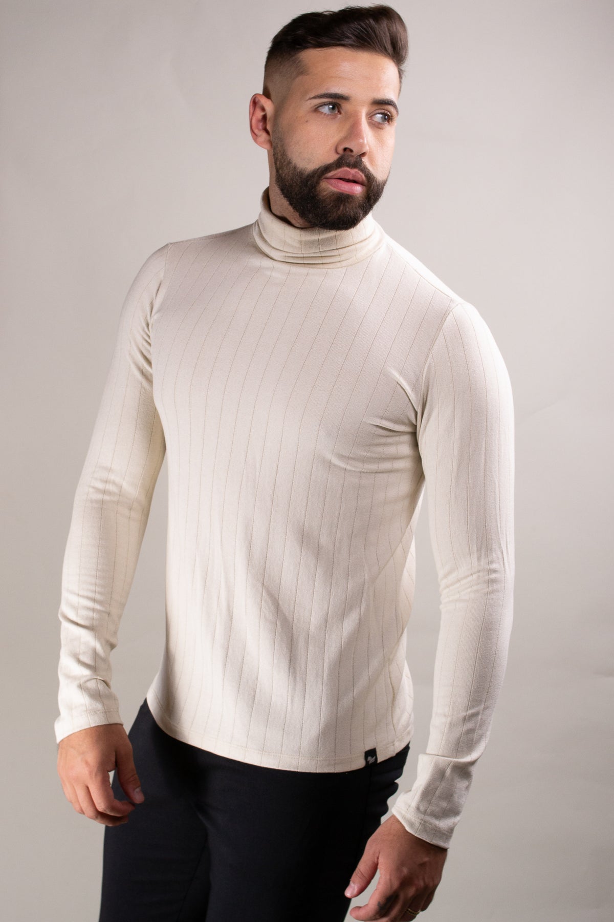 Blusa Masculina Malha Canelada Gola Cacharrel