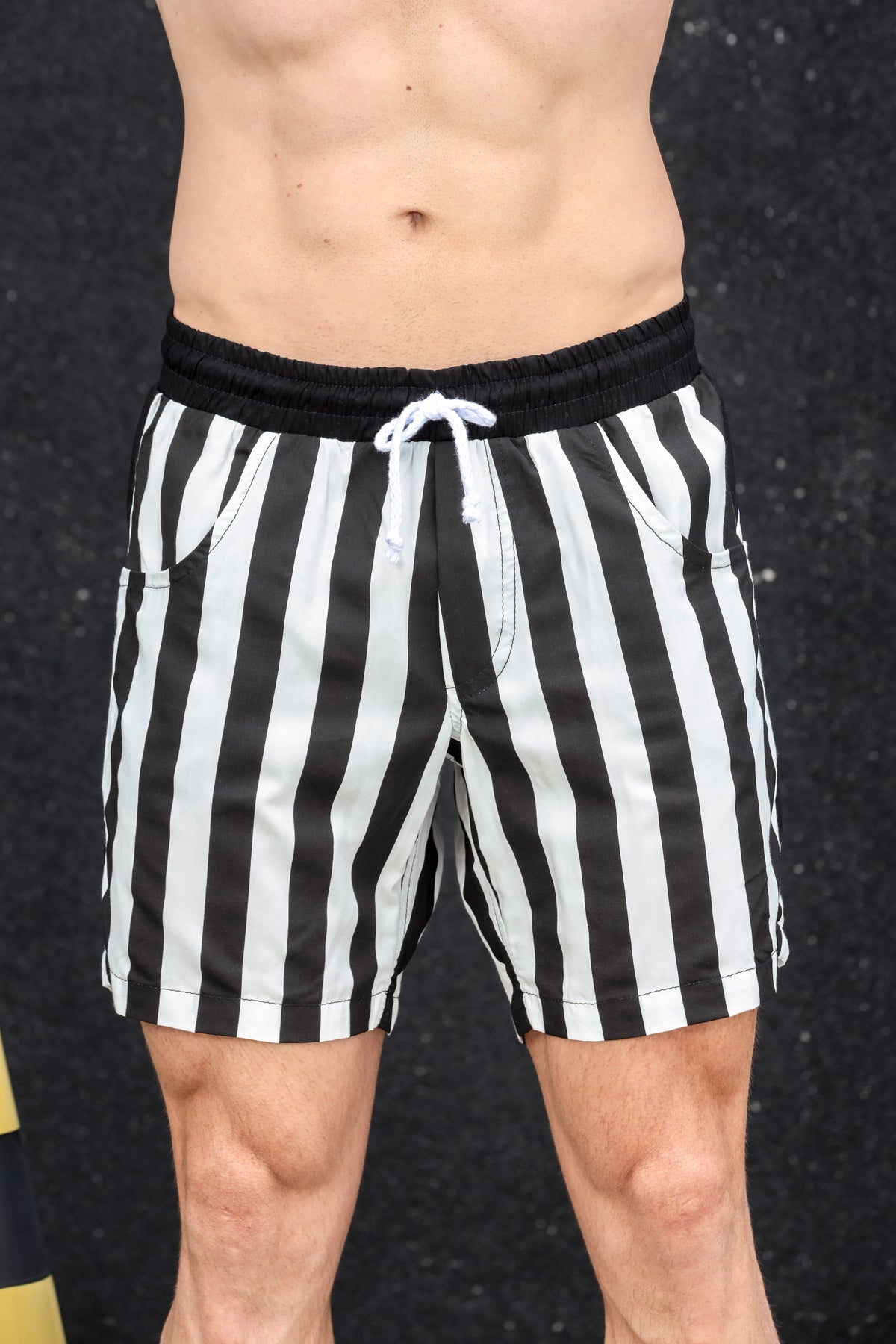 Short Masculino em Tricoline Listra Vertical