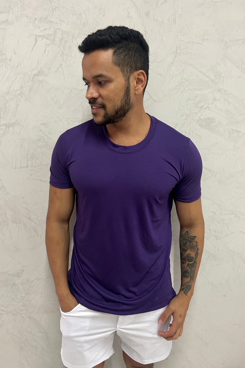 Camiseta Masculina Dry Fit Lilás