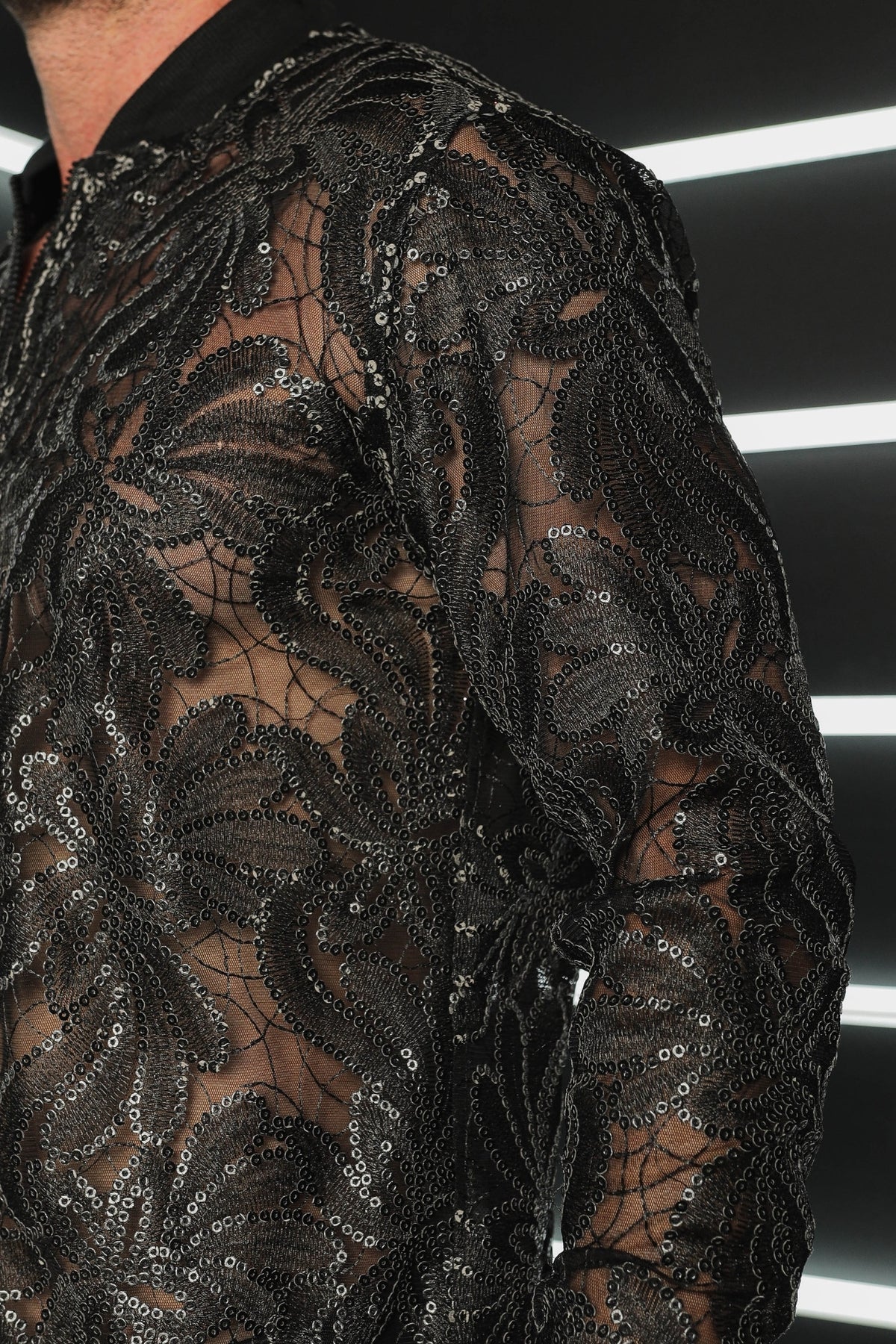 Jaqueta Masculina em Tule Paetê Rusticco