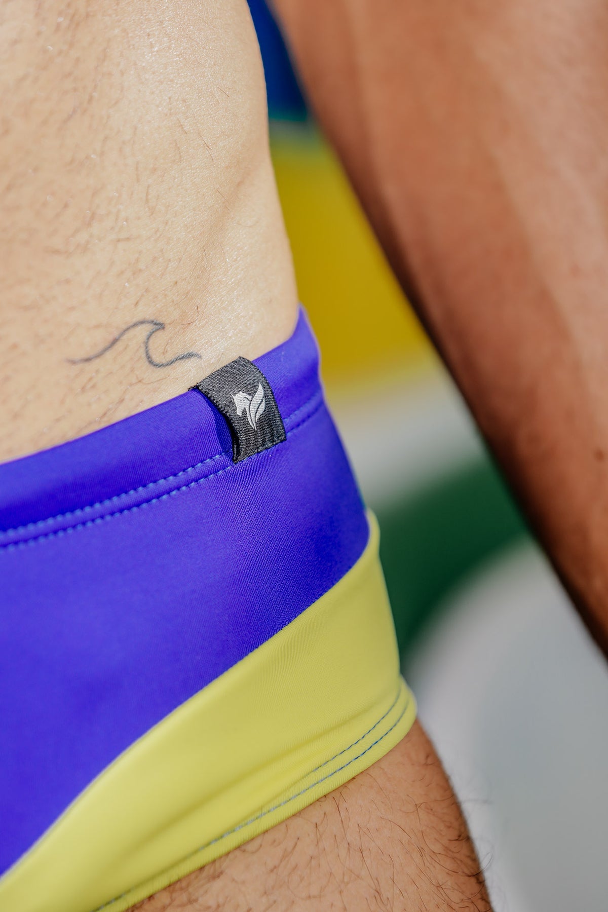 Sunga Slim Amarela com Azul
