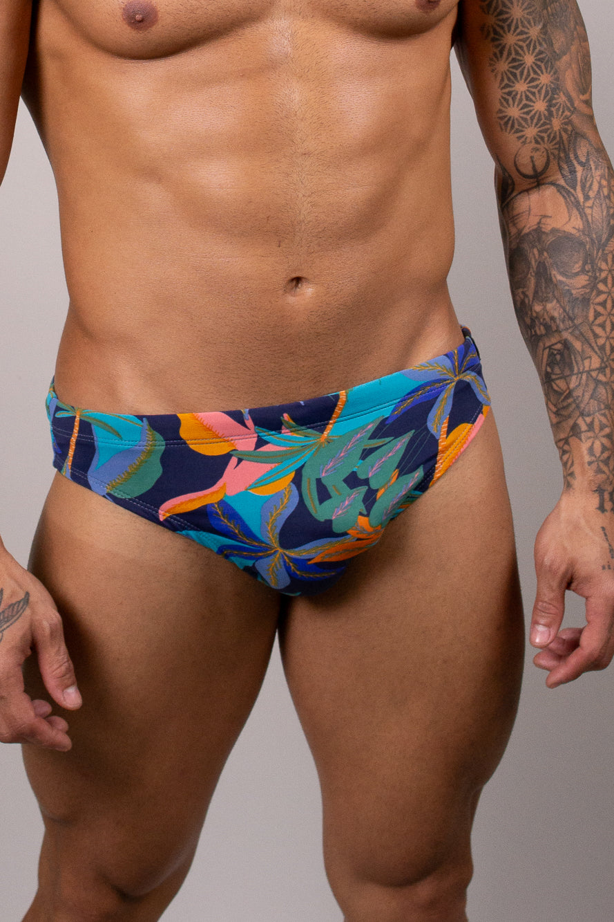 Sunga Super Slim Estampada Azul