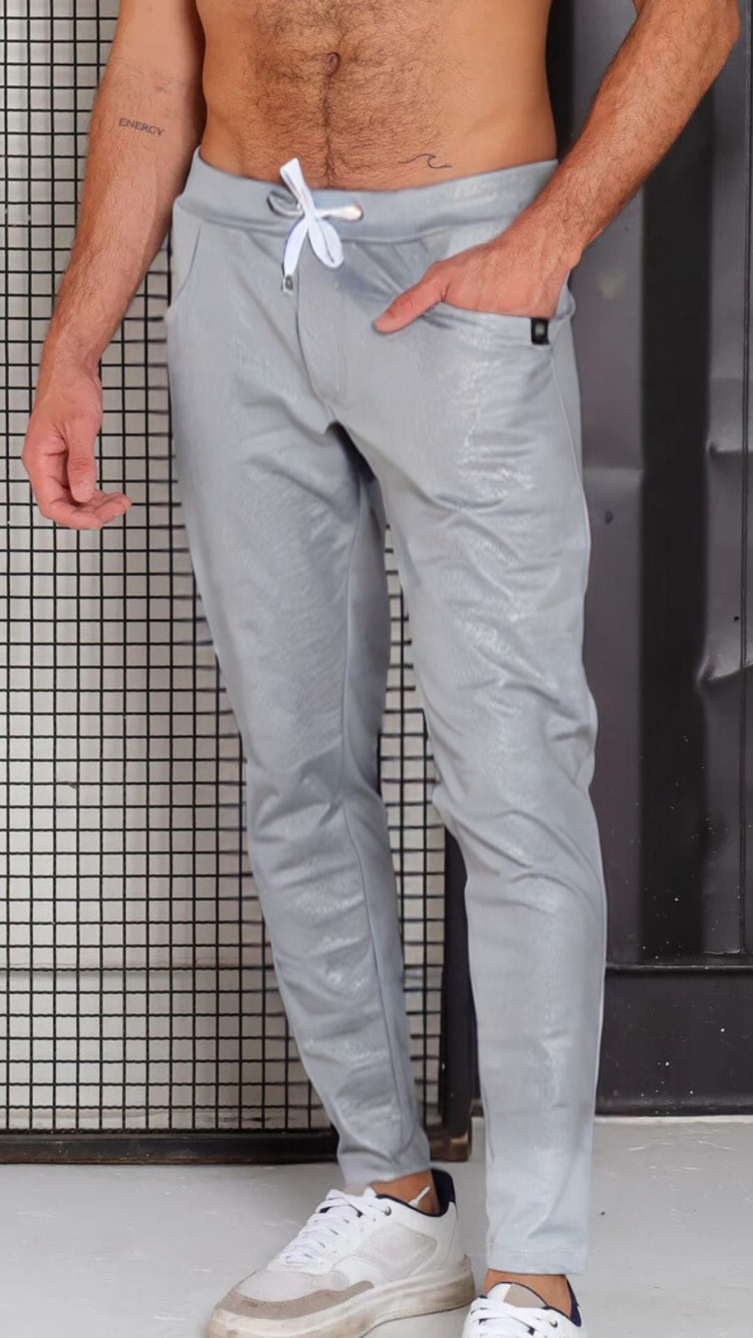 Calça Masculina em Cirrê Pele de Crocodilo
