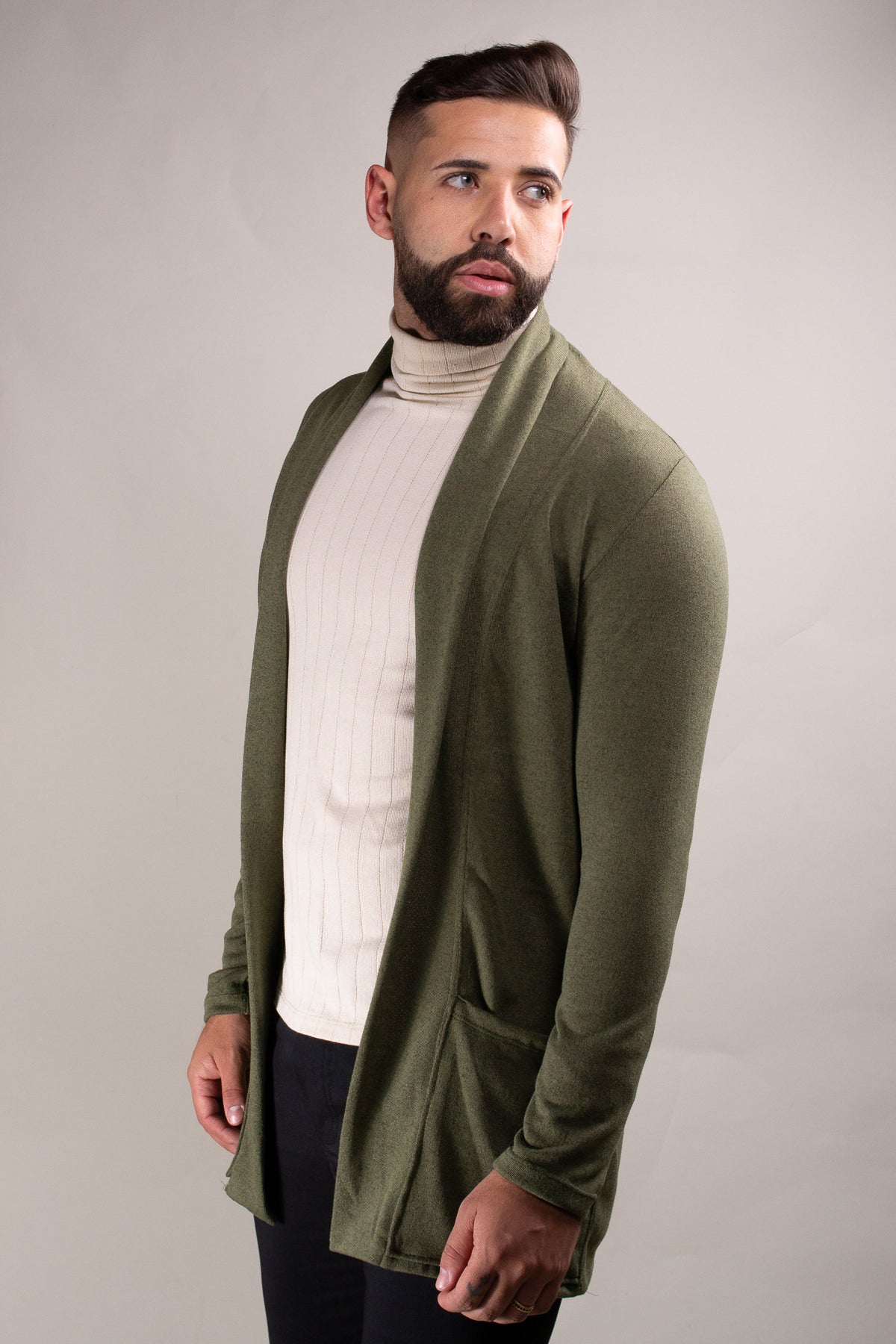 Cardigan Masculino Lãzinha Verde