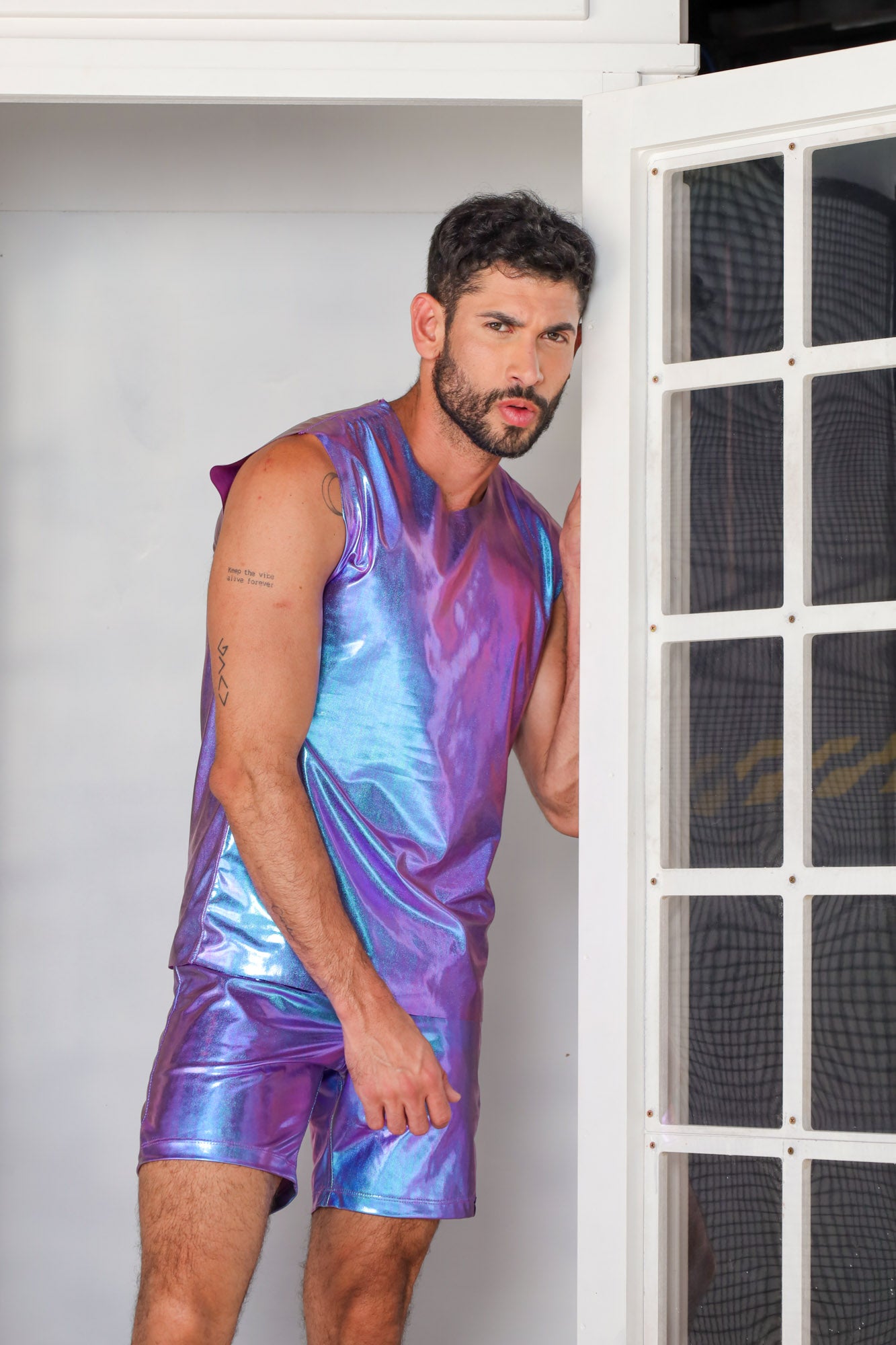 Conjunto Casual Masculino Metalizado