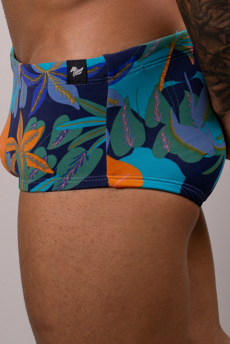 Sunga Clássica/Boxer Estampada Azul