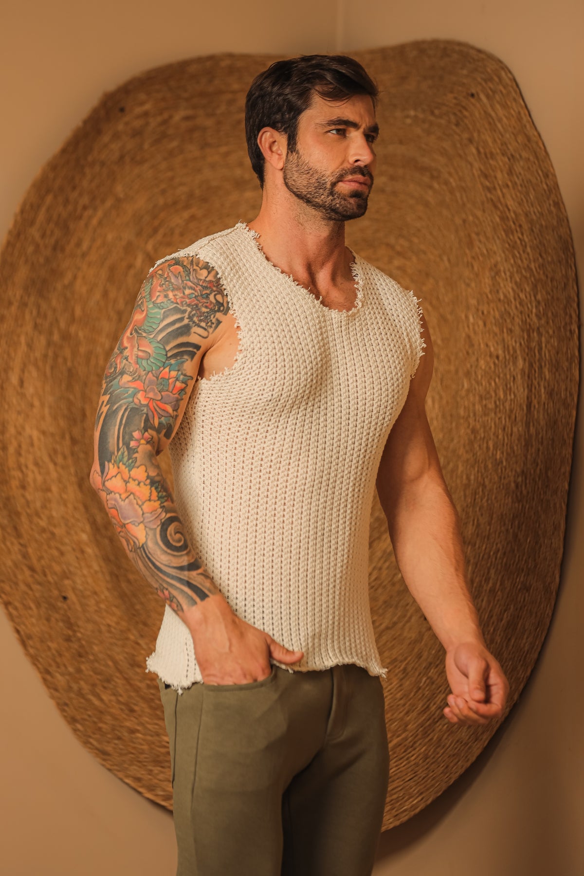 Regata Masculina em Tricô