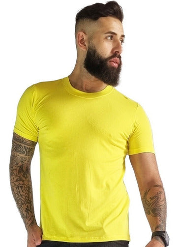 Camiseta Básica Masculina Amarela