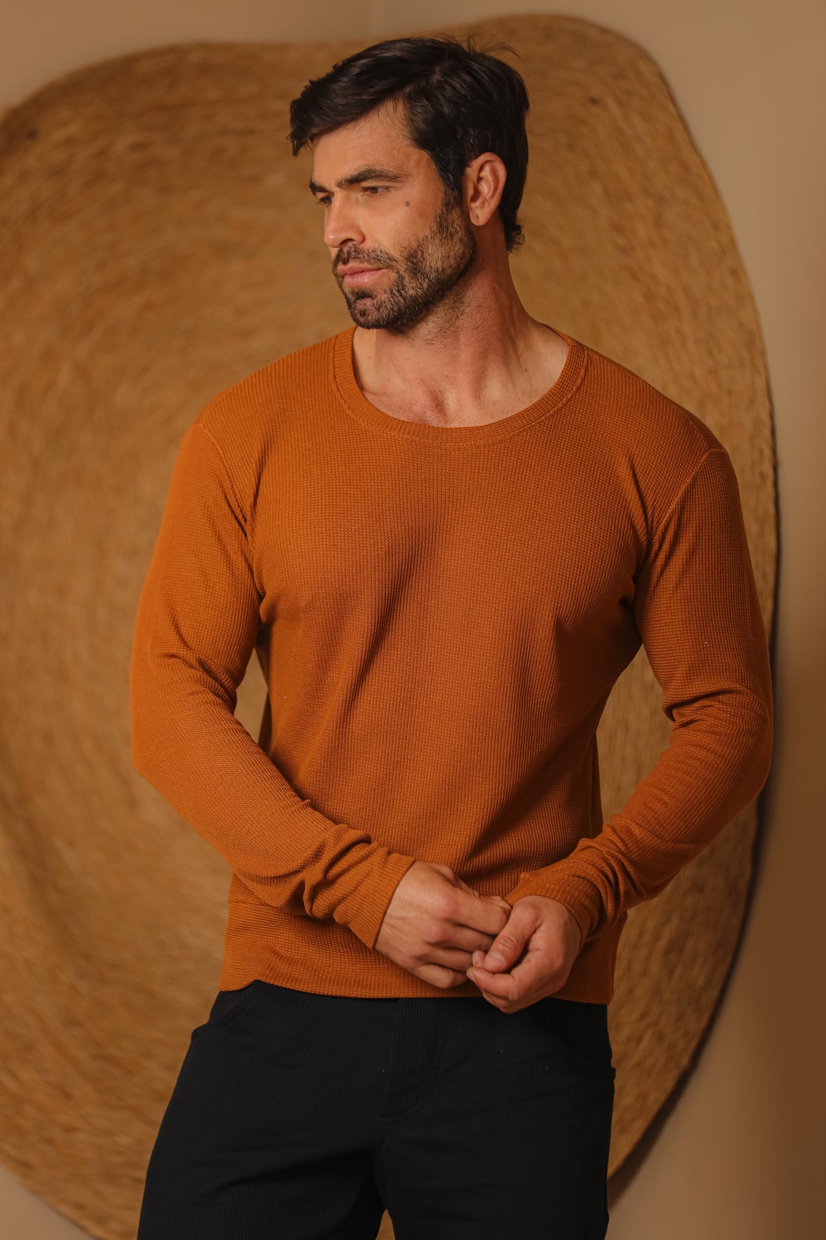 Suéter Masculino em Malha Crepe