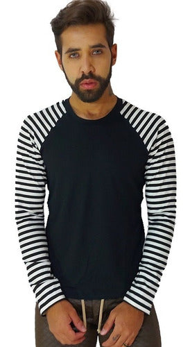 Camiseta Masculina Raglan Listrada
