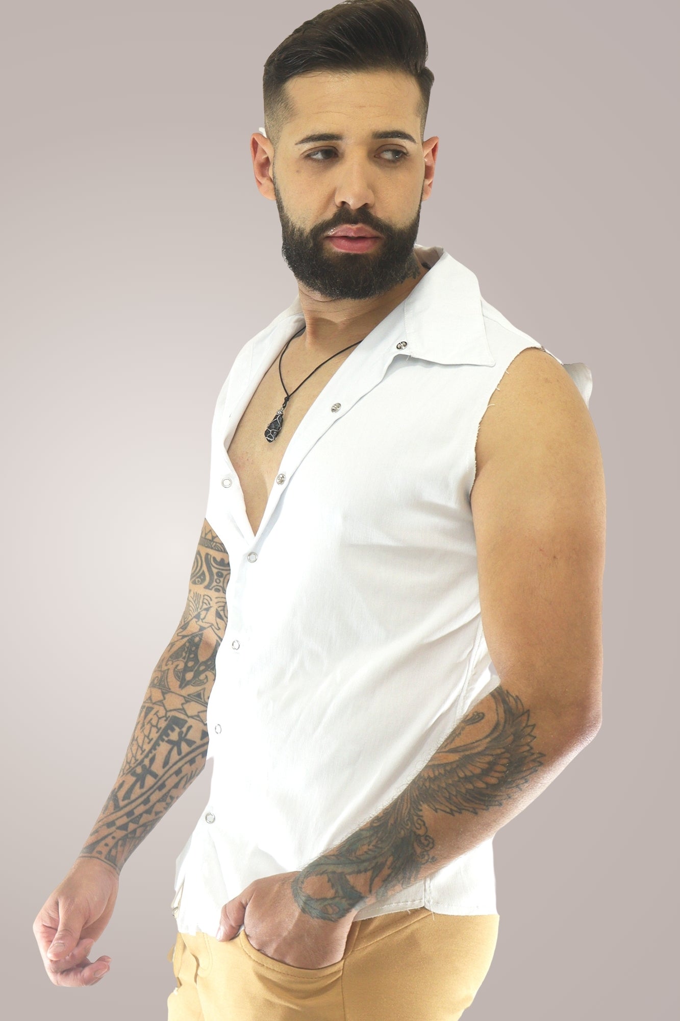 Camisa Masculina Modelo Machão Branca