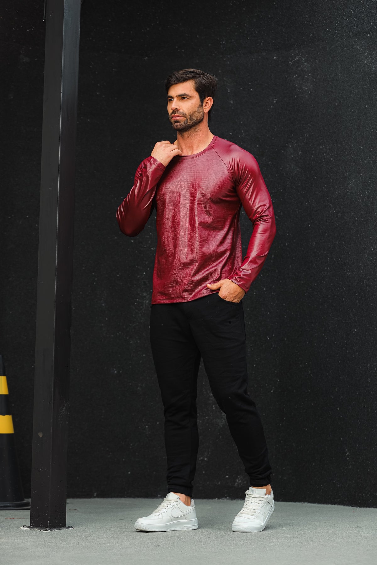 Camiseta Masculina Cirrê Croco Manga Cirre Liso