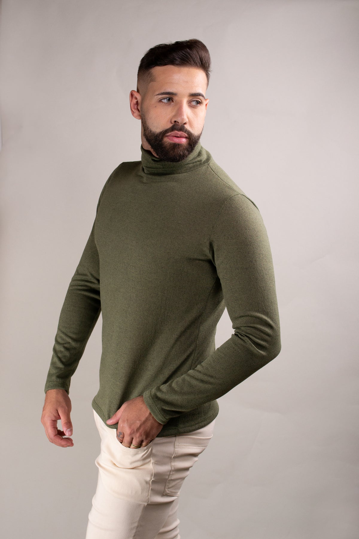 Blusa Masculina Cacharrel Lãzinha Verde Musgo
