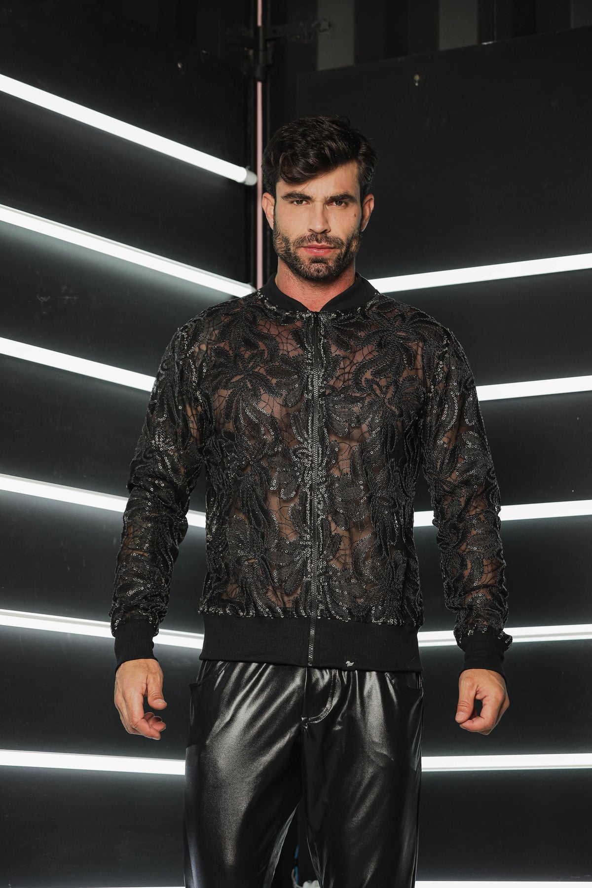 Jaqueta Masculina em Tule Paetê Rusticco