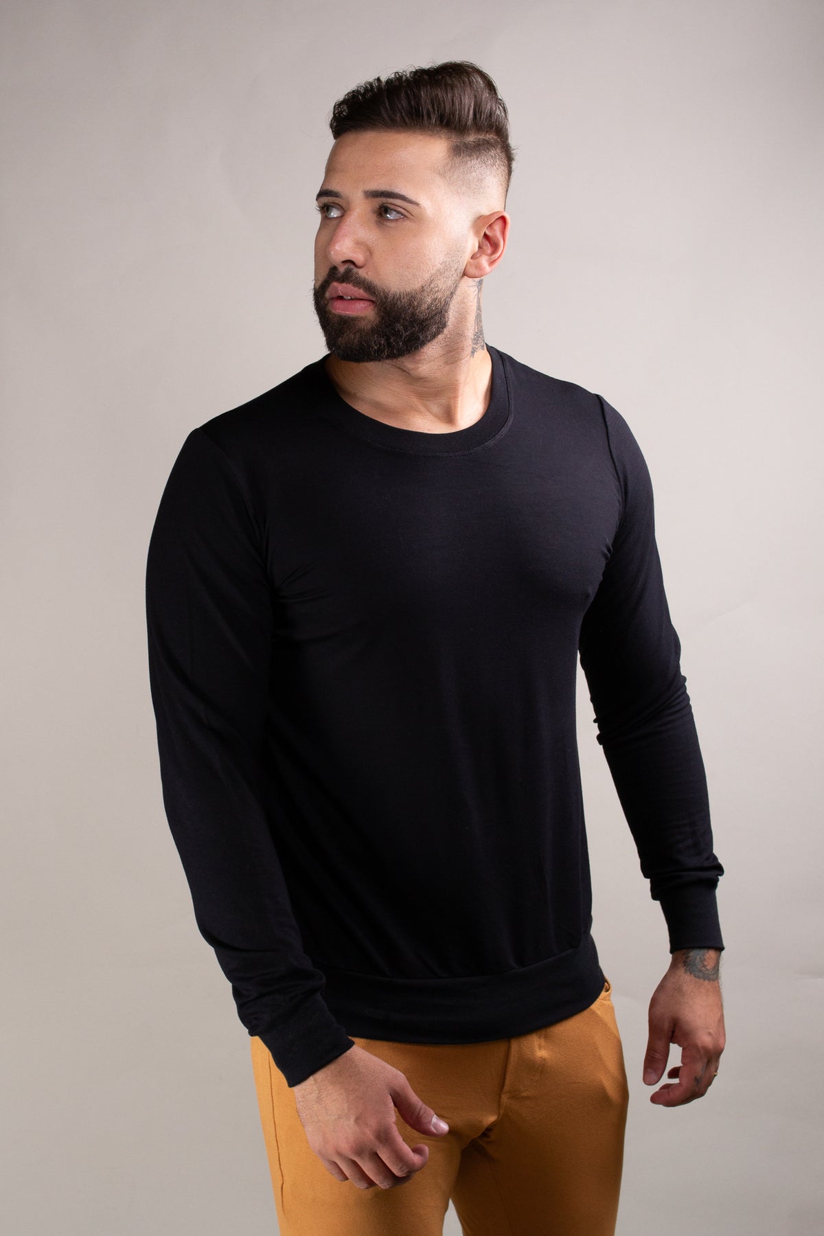 Camiseta Masculina em Moletinho Manga Longa