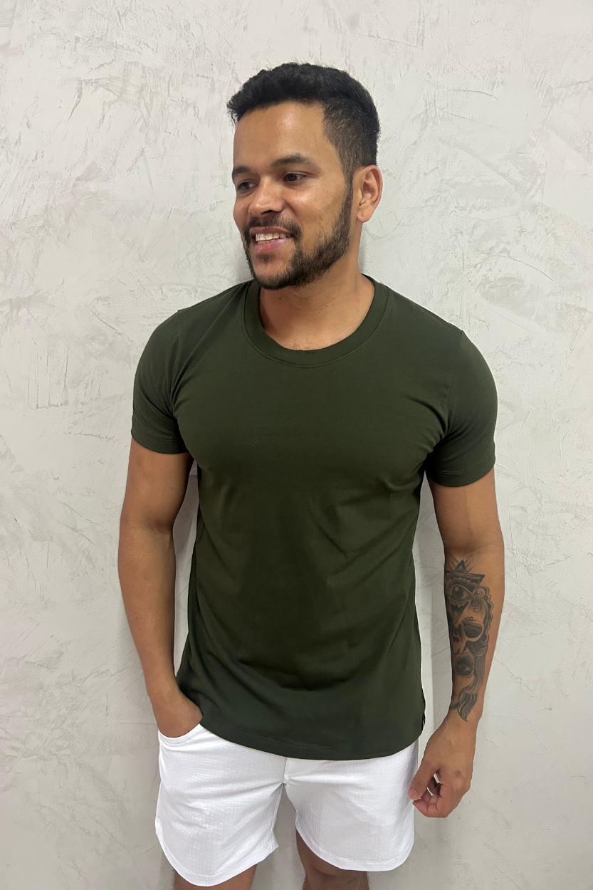 Camiseta Masculina em Viscolycra Verde