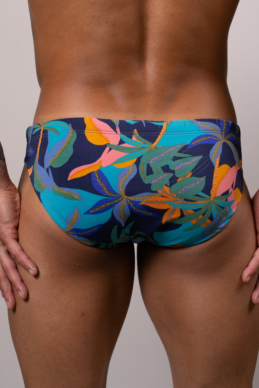 Sunga Super Slim Estampada Azul