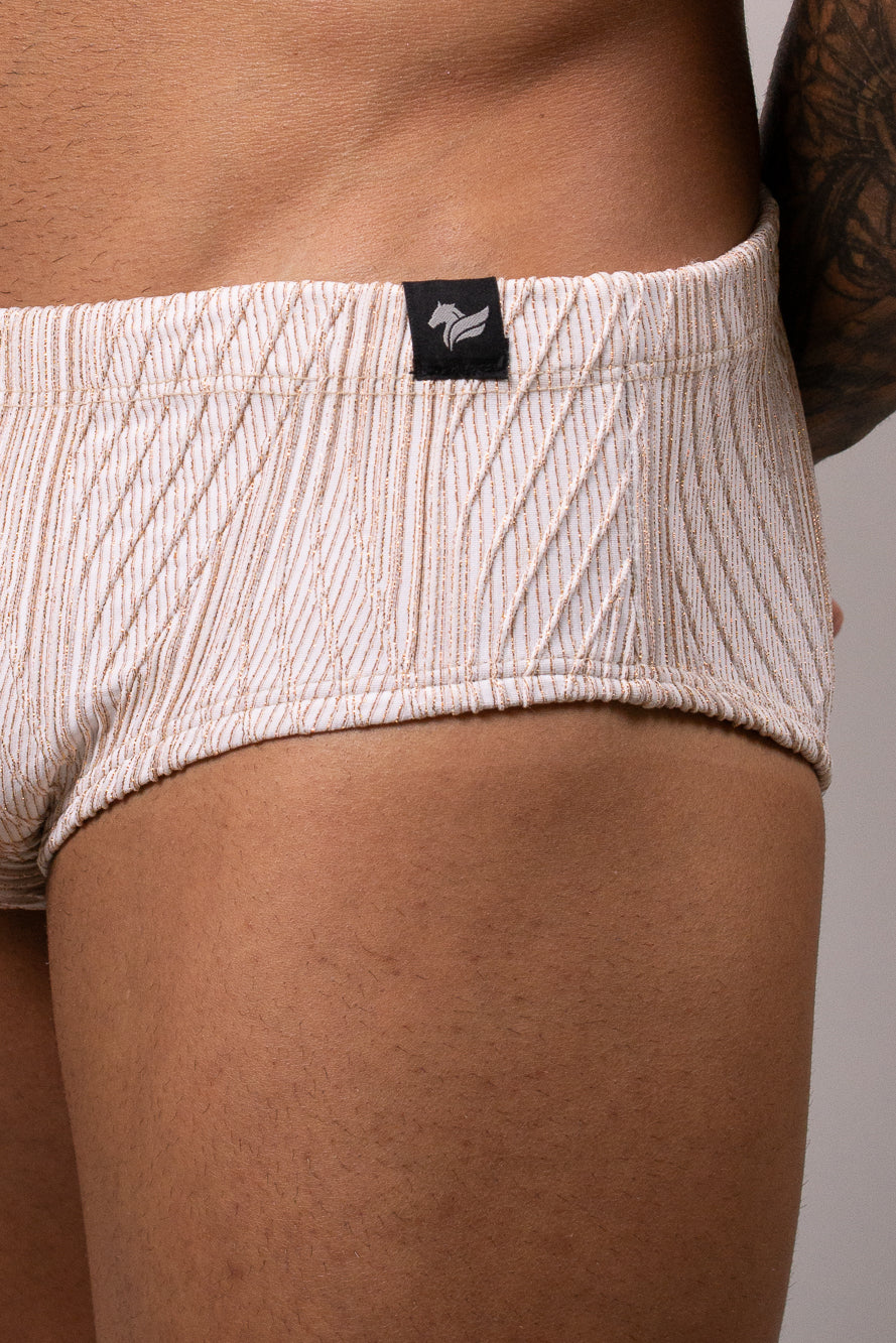 Sunga Slim Jacquard Dourada