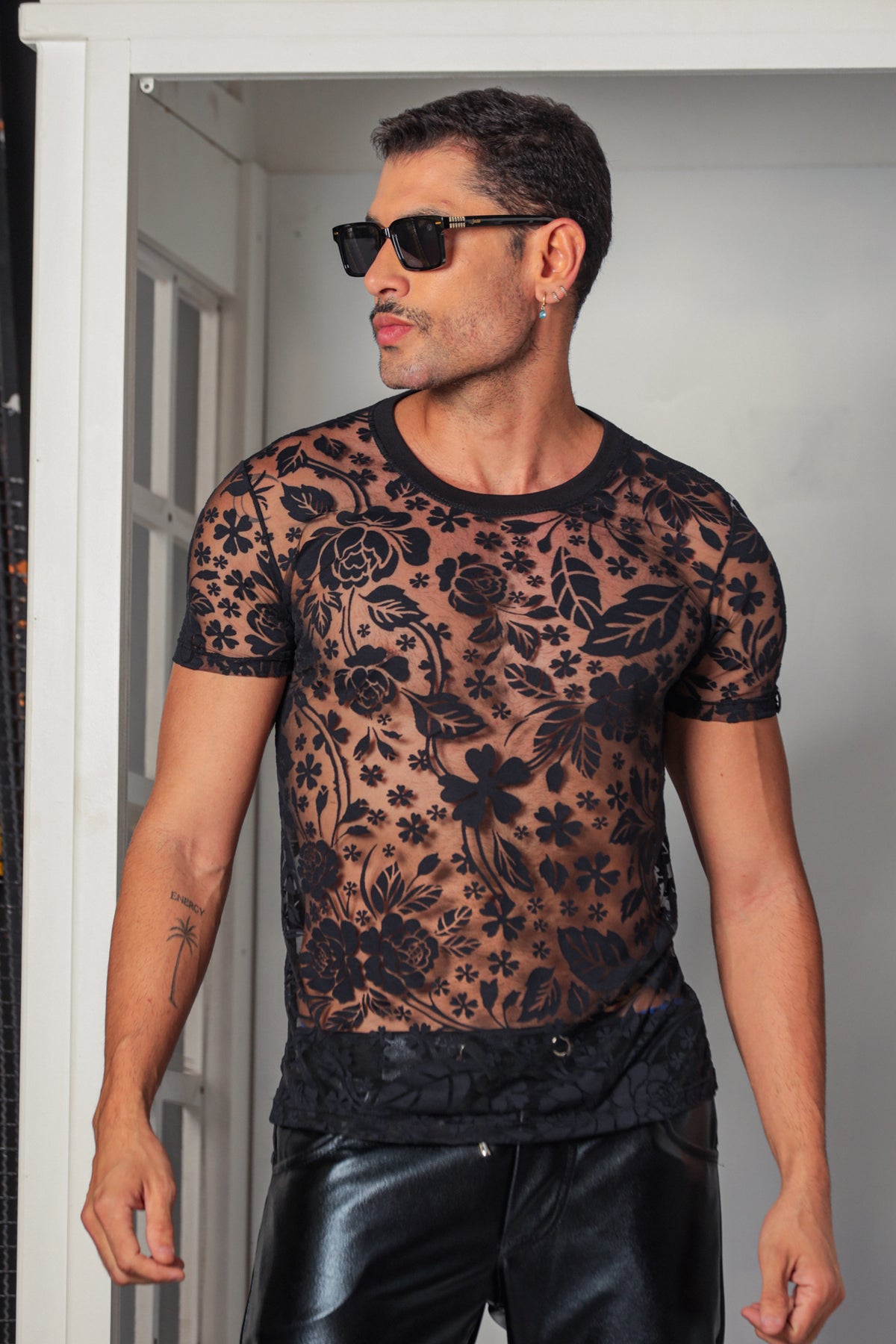 Camiseta Masculina Devorê Floral