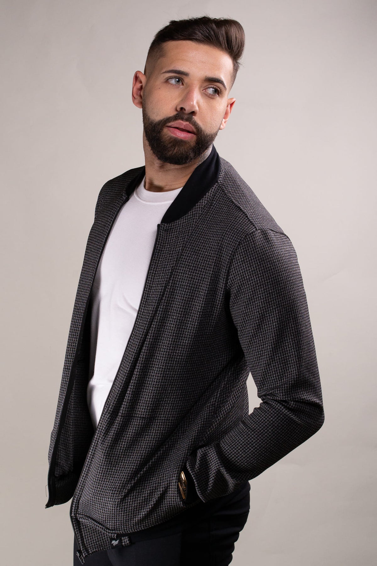 Jaqueta Masculina Bomber em Lãzinha