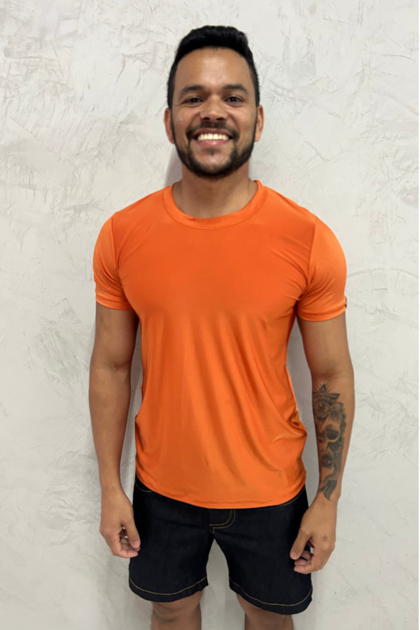 Camiseta Masculina Dry Fit Laranja