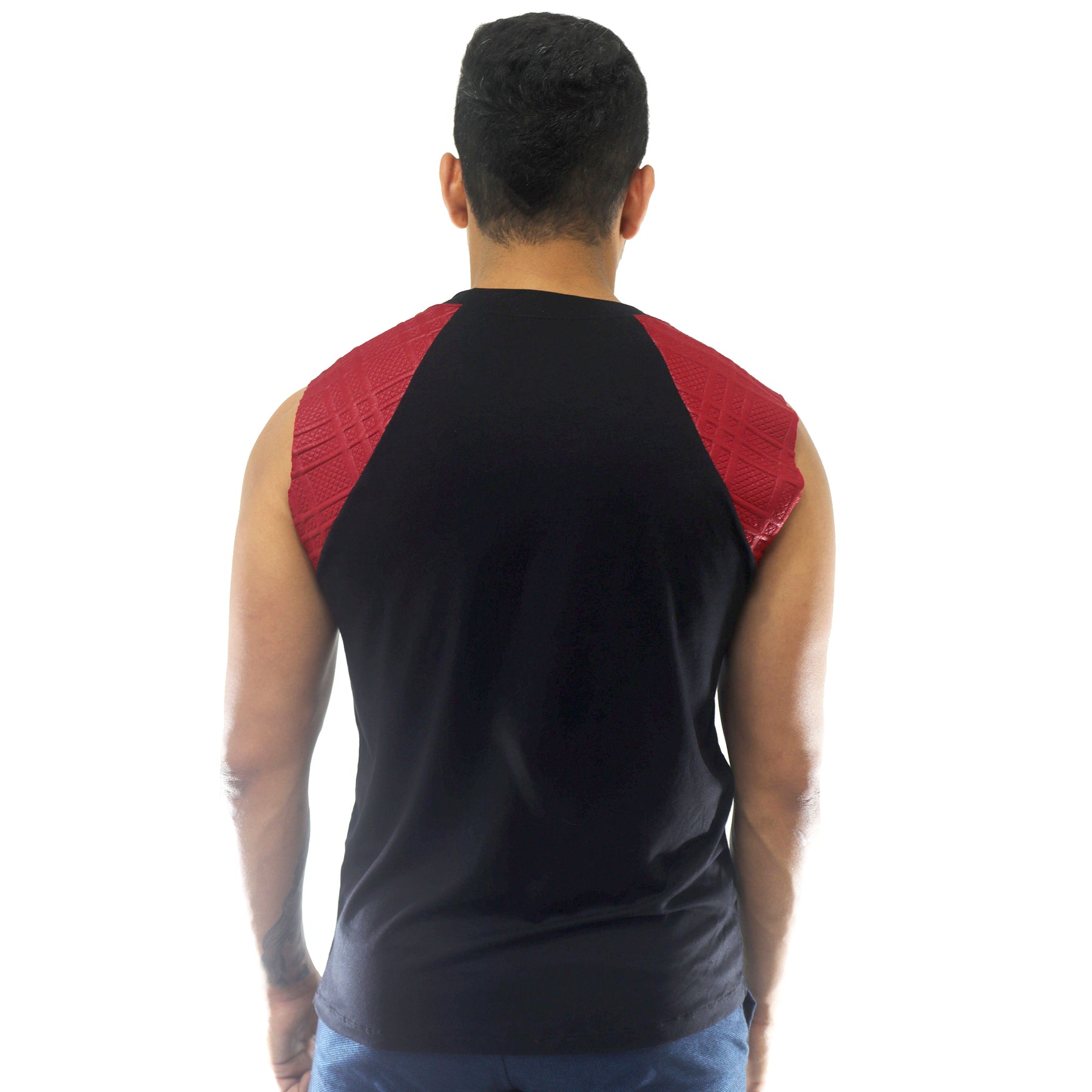 Regata Masculina Machão com Detalhe Vermelho No Ombro