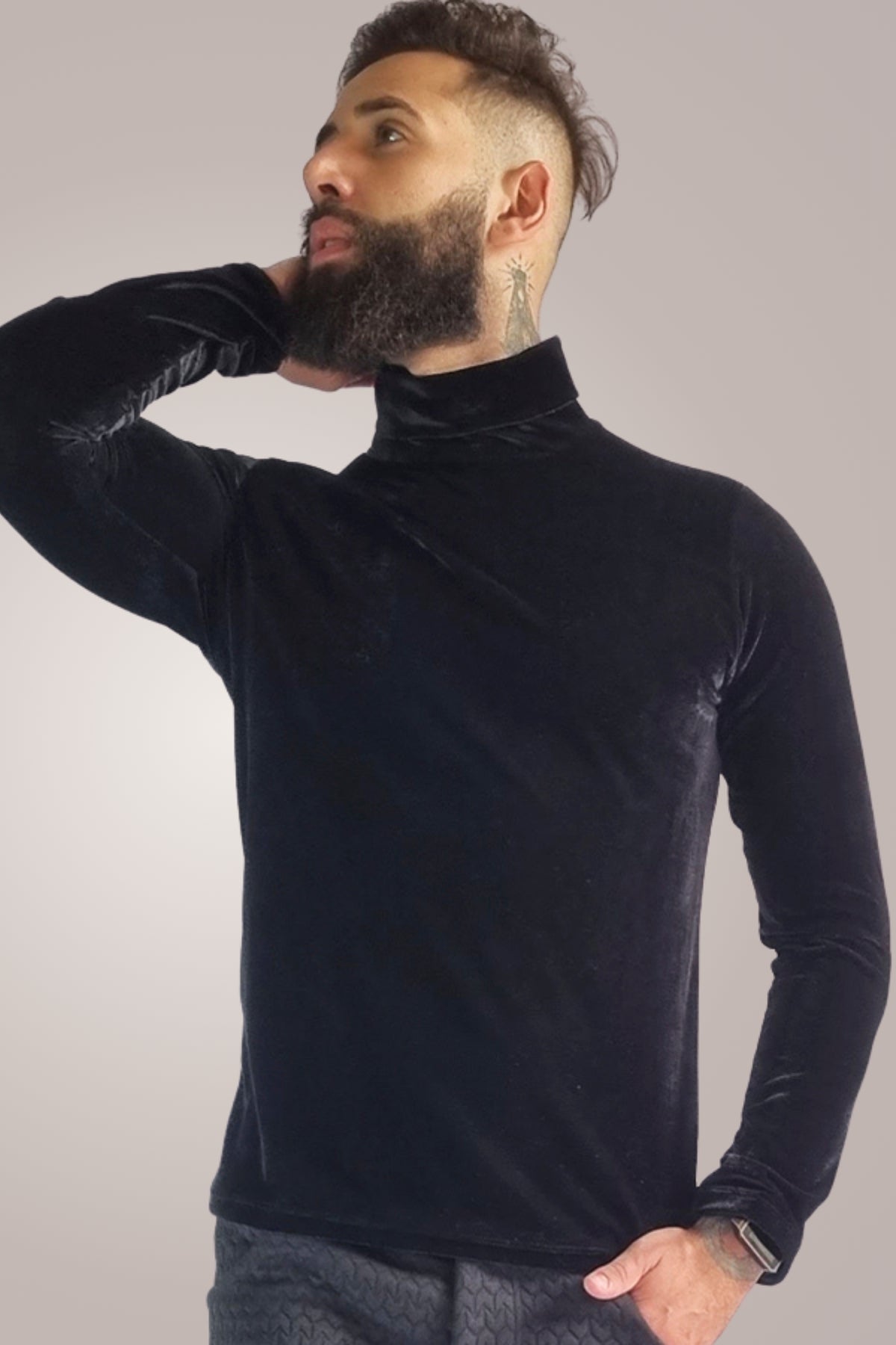 Blusa Masculina Cacharrel em Veludo Preto